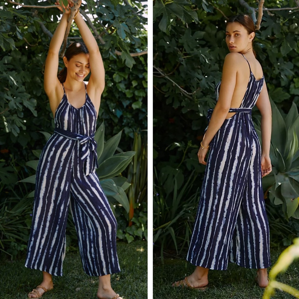 Anthropologie The Mason Tie-Front Jumpsuit